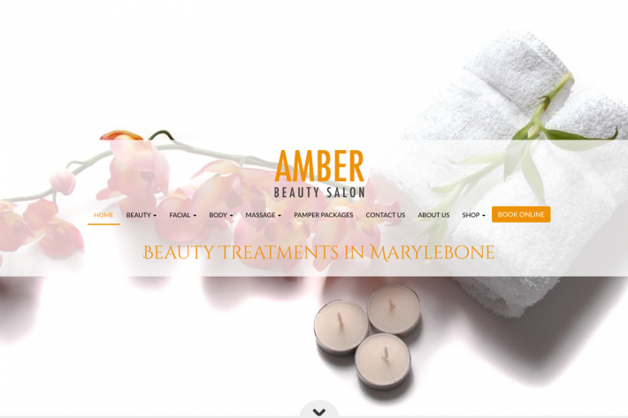 Amber Beauty Salon website design